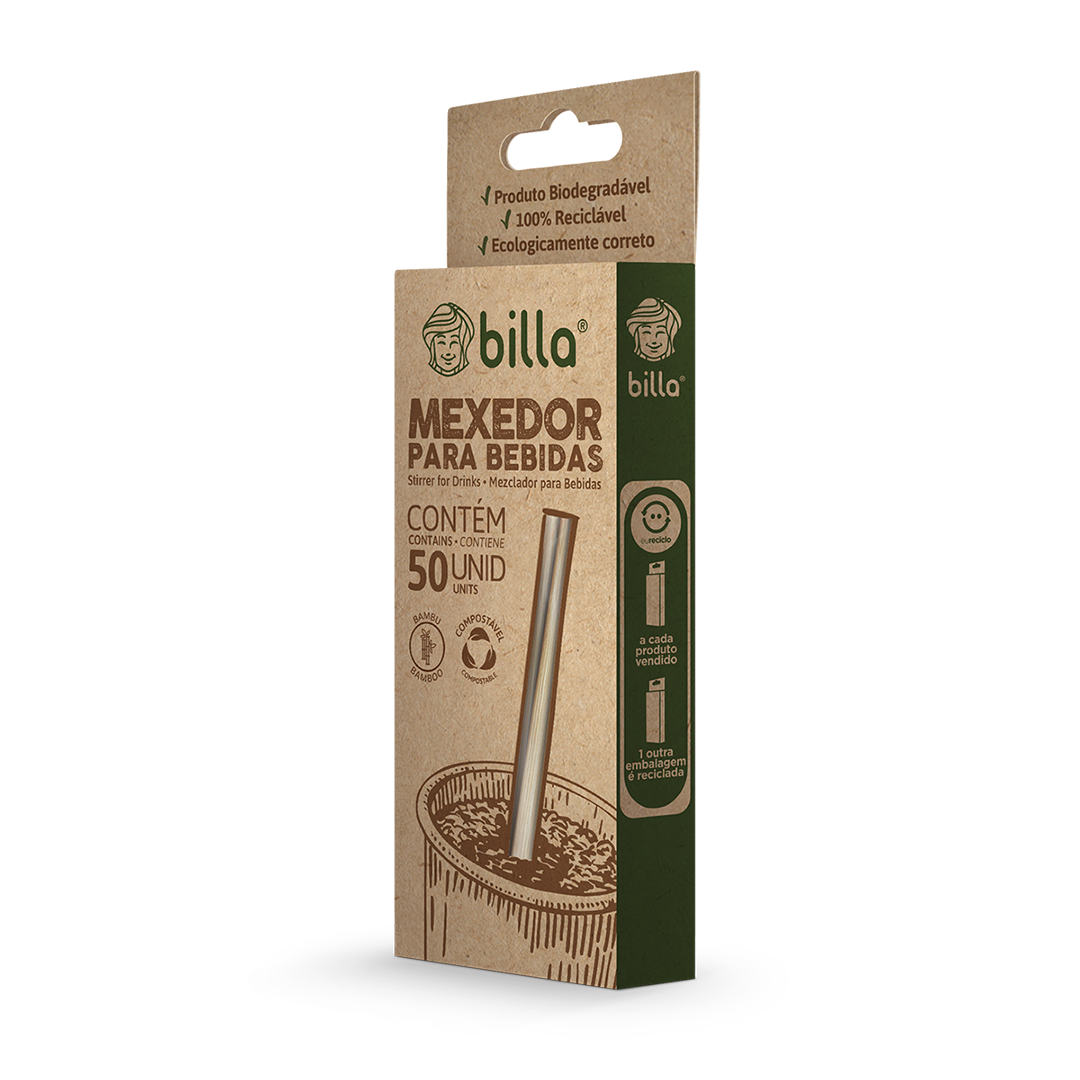 Mexedor de Bambu Billa 12cm c/50UN