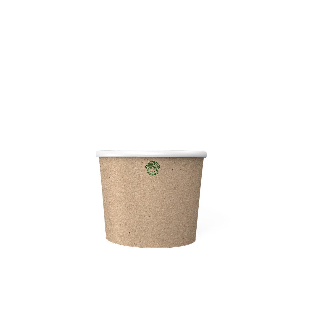 Pote de Papel Billa 120ml Pardo c/20UN