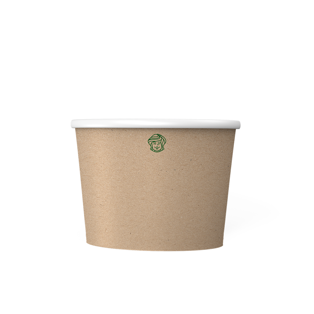 Pote de Papel Billa 540ml Pardo c/25UN