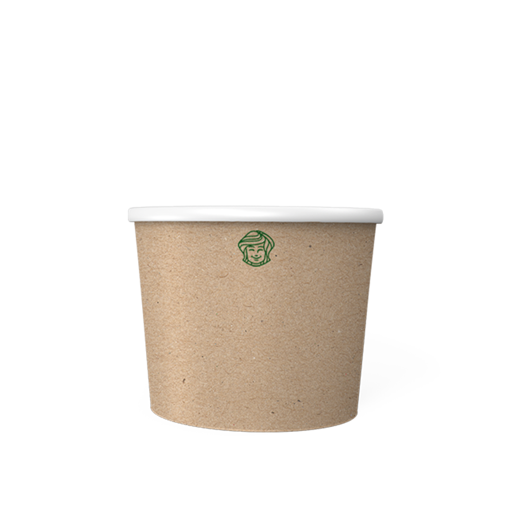 Pote de Papel Billa 80ml Pardo c/25UN