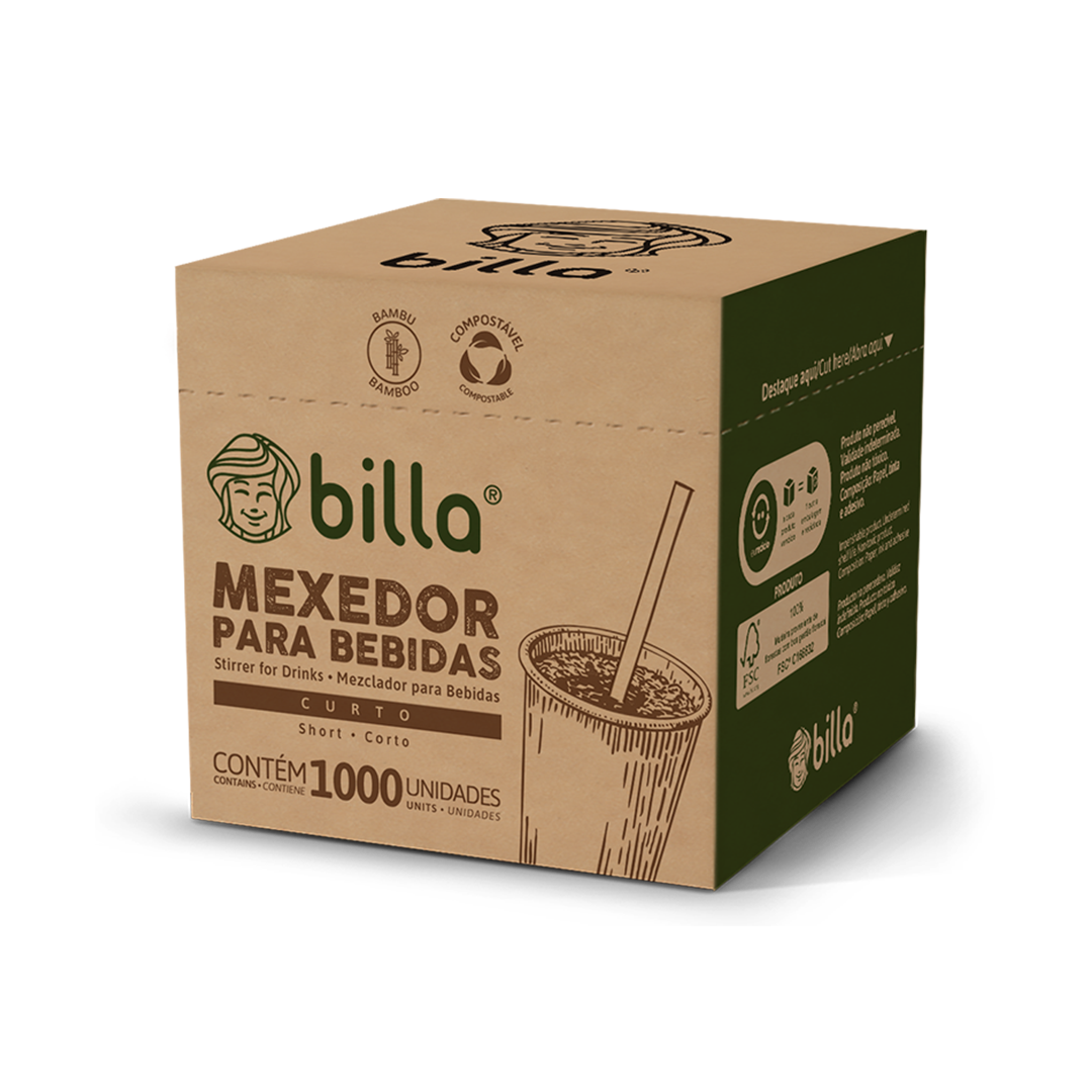 Mexedor de Bambu Billa 7cm c/1000UN