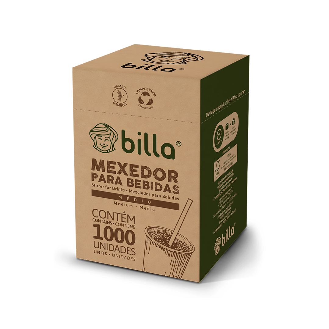 Mexedor de Bambu Billa 12cm c/1000UN