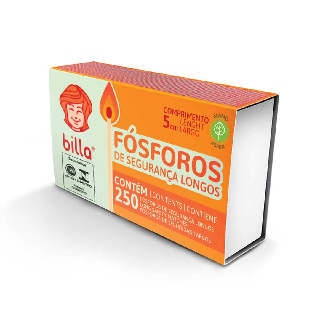 Fósforos de Segurança Billa Longos 250UN