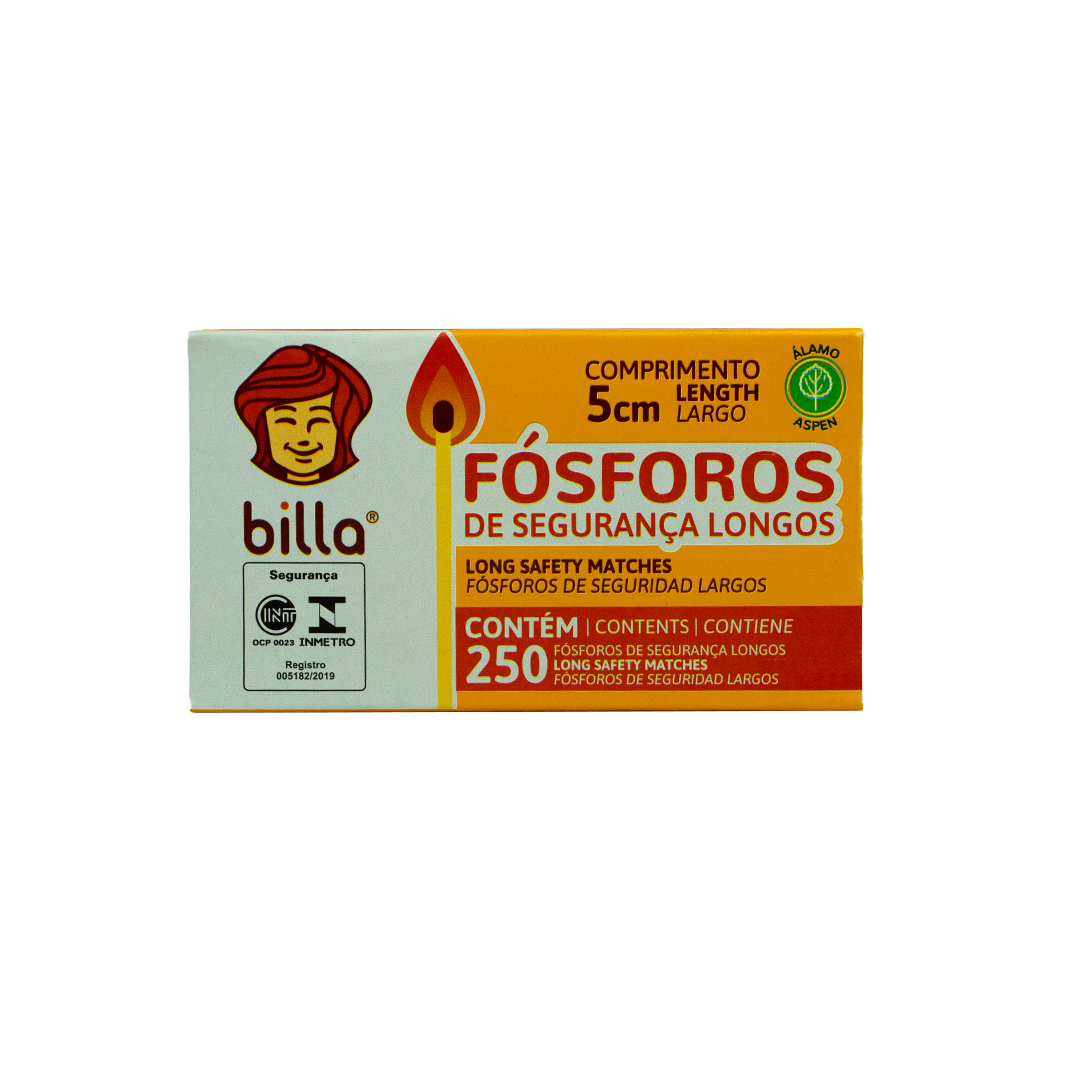 Fósforos de Segurança Billa Longos 250UN